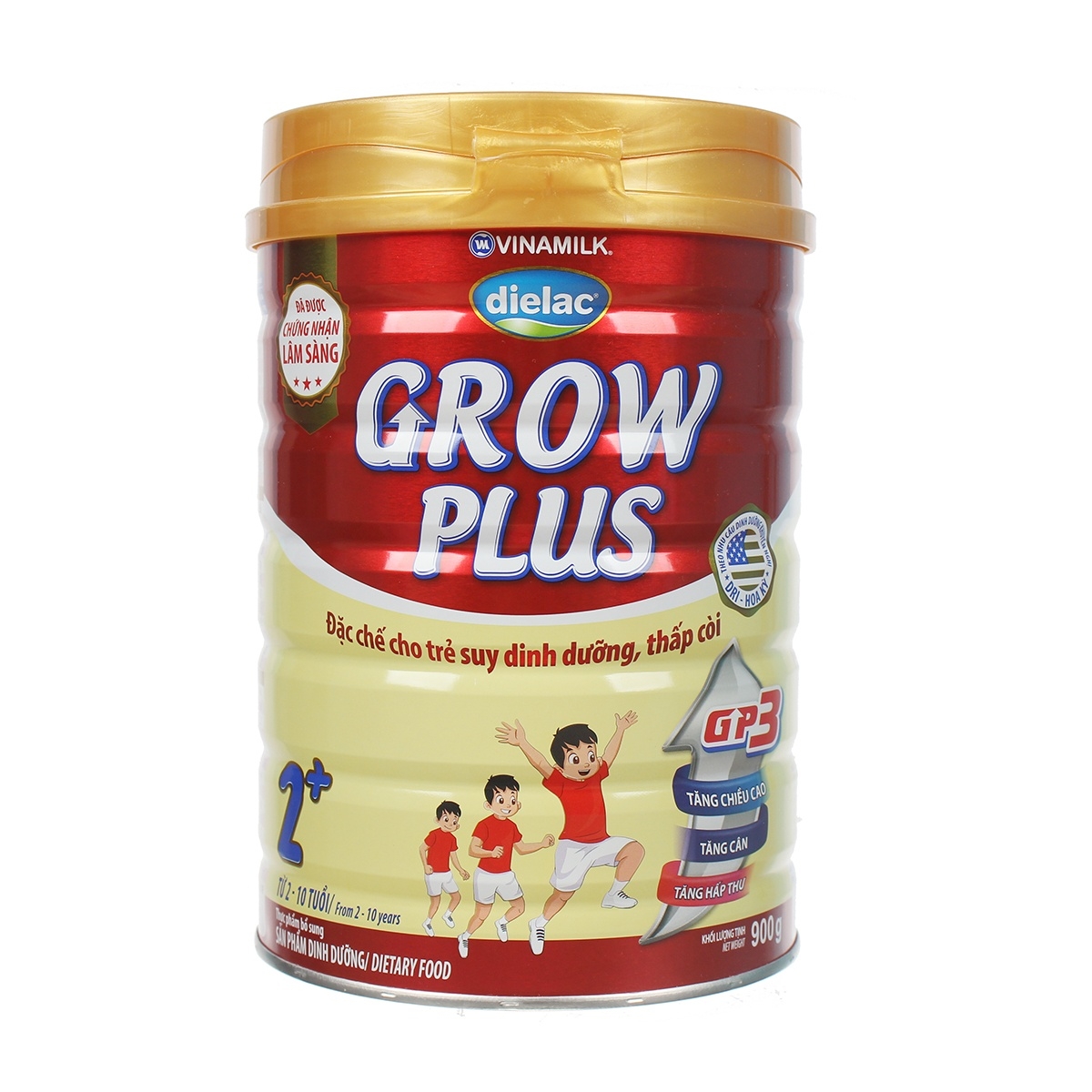 Sữa Vinamilk Dielac Grow Plus 2+ 900g cho bé 2Y-10Y